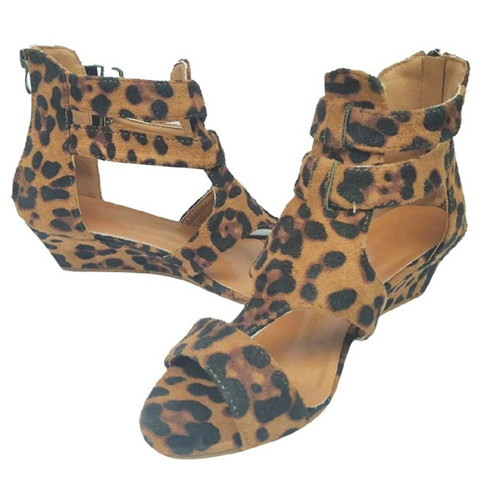 Leopard print sandals